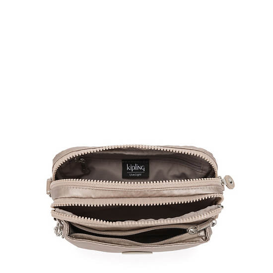 Kipling Abanu Multi Metallic Convertible Crossbody Bag Çanta Bej Rengi | TR 1178HA